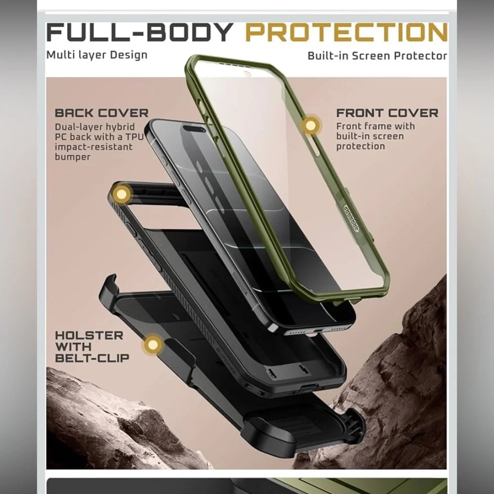 NIOB Unicorn Beetle Pro protective case for the iPhone Air in the color Guldan.